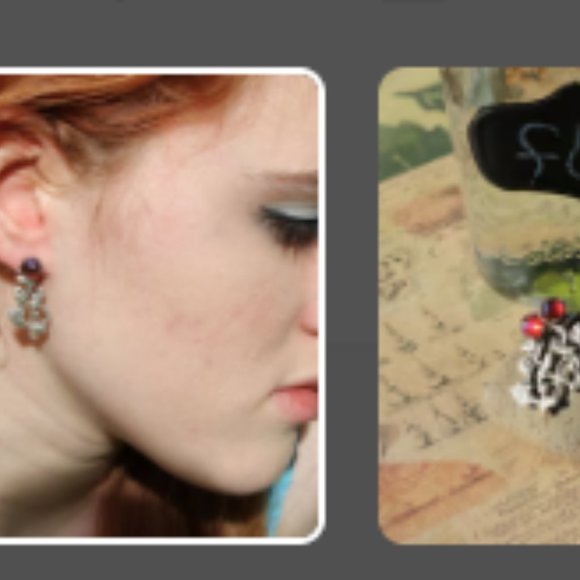 Fire Opal Earrings wear as studs or with Morning Glory Jackets Striking Fire! - Picture 6 of 6